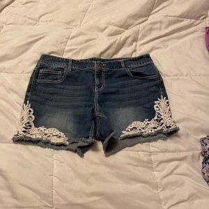 Denim shorts